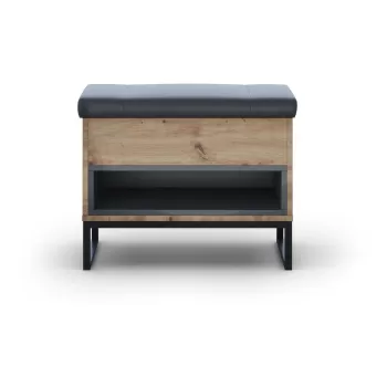 Dulap de pantofi cu banca cu aspect de lemn de stejar Olis - Cosmopolitan Design ca01 imagine