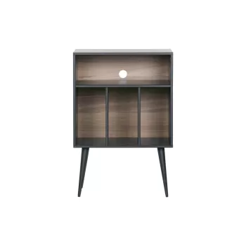 Dulap din lemn de pin pentru gramofon WOOOD James, negru 47dc imagine