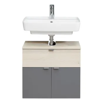 Dulap fara chiuveta gri/in culoare naturala suspendat cu aspect de lemn de pin 53x60 cm Quickset 394 - Pelipal fe96 imagine