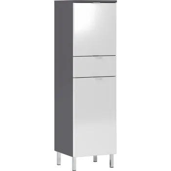 Dulap Germania Mauresa, inaltime 120 cm, alb - gri 738b imagine