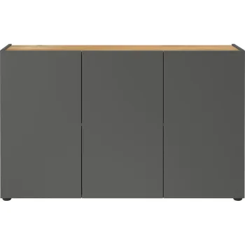 Dulap gri antracit cu aspect de lemn de stejar 120x76x34 cm Adrano - Germania 7994 imagine