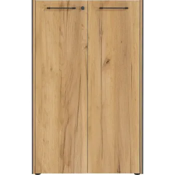 Dulap gri antracit-in culoare naturala cu aspect de lemn de stejar, cu incuietoare 75x120x40 cm Podium - Germania 1b5d imagine