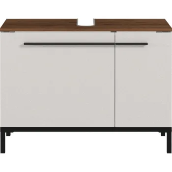 Dulap gri-bej sub chiuveta cu aspect de nuc 80x59 cm Yonkers - Germania ac5e imagine
