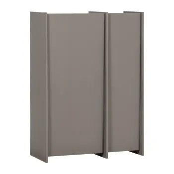 Dulap gri cu aspect de lemn de frasin 102x140x44 cm Brock aEURWOOOD a66e imagine