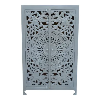 Dulap gri deschis din lemn de mango 165x40 cm Kalita - Storaa 8280 imagine