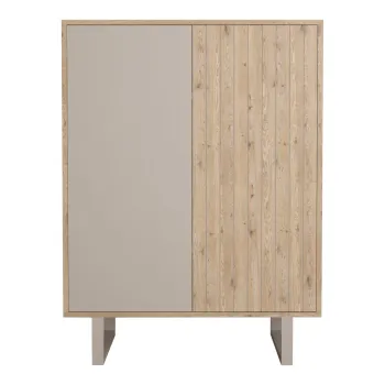 Dulap gri/in culoare naturala cu aspect de lemn de stejar 90x120 cm Millay - Marckeric 8bad imagine