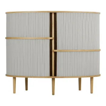 Dulap gri-in culoare naturala cu aspect de lemn de stejar cu usa glisanta 120x100x50 cm Audacious - UMAGE e689 imagine