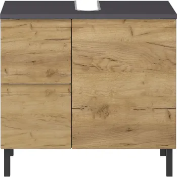 Dulap gri inchis sub chiuveta cu aspect de stejar 60x56 cm Salinas - Germania 848e imagine