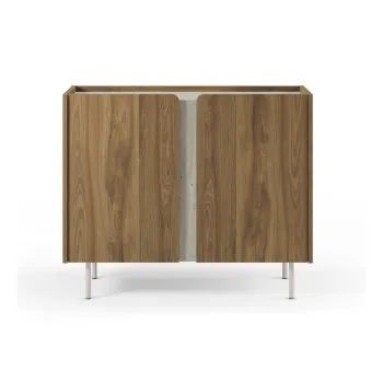 Dulap in culoare naturala cu aspect de lemn de stejar 100x82,5x40 cm Lucile - Marckeric 67d1 imagine