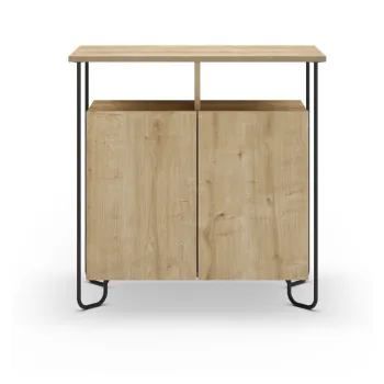 Dulap in culoare naturala cu aspect de lemn de stejar 80x80 cm Dilly - Marckeric b228 imagine