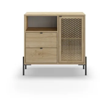 Dulap in culoare naturala cu aspect de lemn de stejar 80x80 cm Inca - Marckeric a34b imagine
