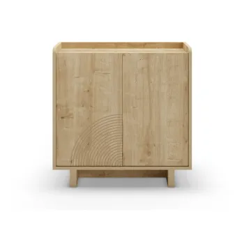 Dulap in culoare naturala cu aspect de lemn de stejar 80x80x40 cm Daira - Marckeric 5507 imagine