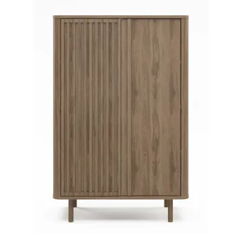 Dulap in culoare naturala cu aspect de lemn de stejar 86x130x40 cm Salma - Marckeric b53a imagine