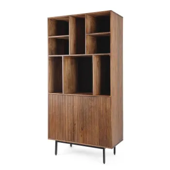 Dulap in culoare naturala din lemn de mango 85x170x40 cm Tadita - Bizzotto 7111 imagine