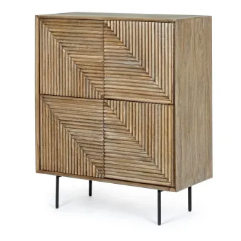 Dulap in culoare naturala din lemn de mango 92x110x40 cm Darsey - Bizzotto 1076 imagine