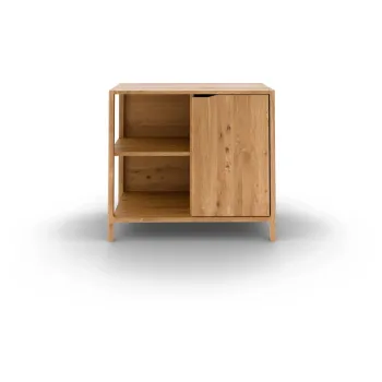 Dulap in culoare naturala din lemn de stejar 95x80 cm Twig - The Beds dee5 imagine