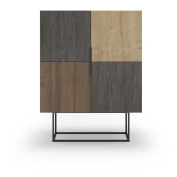 Dulap maro/in culoare naturala cu aspect de lemn de stejar 100x130 cm Titan - Marckeric 0bce imagine