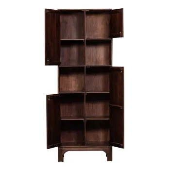 Dulap maro inchis din lemn de mango 75x210x45 cm Staes - WOOOD 90d3 imagine