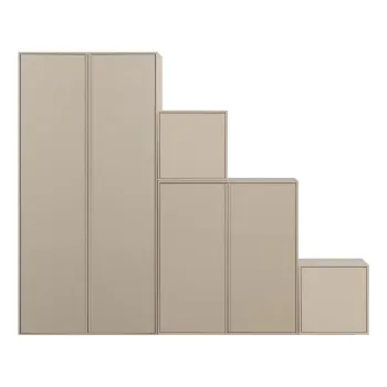 Dulap modular crem din lemn de pin 250x200 cm Daily - vtwonen 2f91 imagine