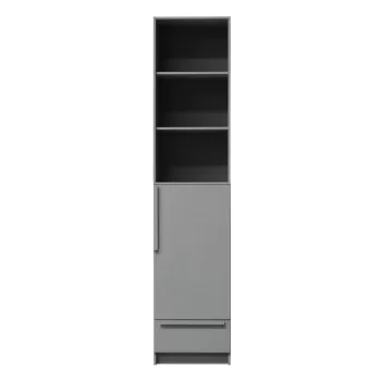 Dulap modular gri din lemn masiv de pin 48x215 cm Pure - WOOOD 141d imagine