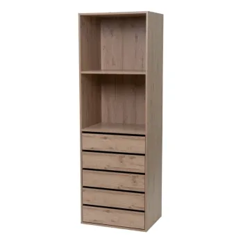 Dulap modular in culoare naturala deschis cu aspect de lemn de stejar 60x180x45 cm Modular - Casa Seleccion 5a73 imagine
