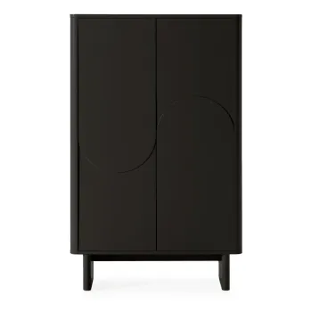 Dulap negru 80x130x40 cm Solei - MOME f784 imagine