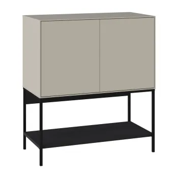 Dulap negru/crem 80x90x40 cm Amira - Marckeric b025 imagine