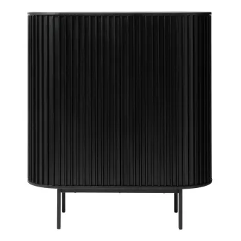 Dulap negru cu aspect de lemn de stejar 125x110 cm Siena - Unique Furniture 2bdc imagine