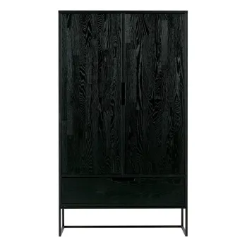 Dulap negru din lemn de frasin 85x149 cm Silas - WOOOD 0521 imagine
