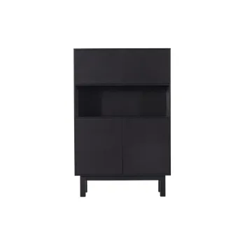 Dulap negru din lemn de pin 110x170 cm Finca - WOOOD 69ed imagine