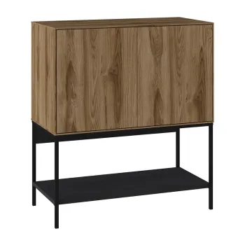 Dulap negru/in culoare naturala cu aspect de lemn de stejar 80x90x40 cm Amira - Marckeric 79ad imagine