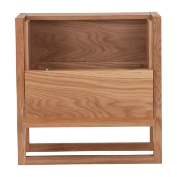 Dulap pentru vinuri din lemn de stejar in culoare naturala 59x60 cm NewEst - Woodman f458 imagine