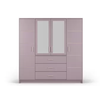 Dulap roz cu oglinda 196x200 cm Burren - Cosmopolitan Design b987 imagine