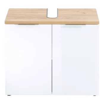 Dulap sub chiuveta alb cu aspect de lemn de stejar 70x58 cm Pescara - Germania a2a3 imagine