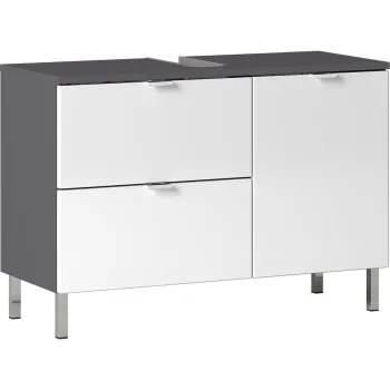 Dulap sub chiuveta Germania Mauresa, latime 80 cm, alb - gri 99f7 imagine