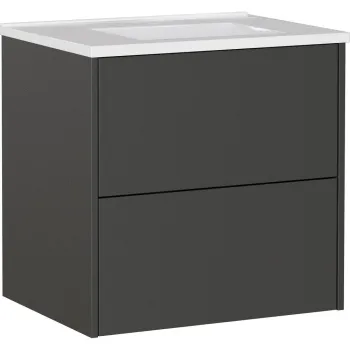 Dulap sub chiuveta gri antracit suspendat cu aspect mat 61x61 cm Bodera - Germania eafd imagine