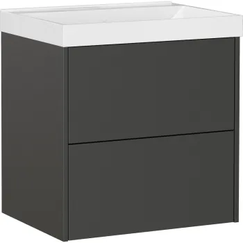 Dulap sub chiuveta gri antracit suspendat cu aspect mat 61x65 cm Bodera - Germania 46f3 imagine