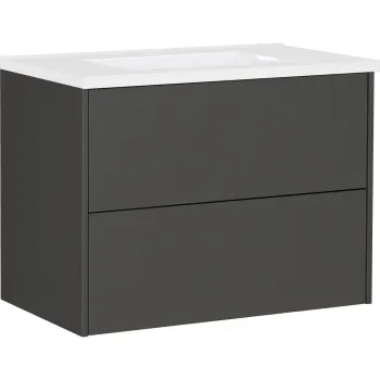 Dulap sub chiuveta gri antracit suspendat cu aspect mat 81x61 cm Bodera - Germania 8908 imagine