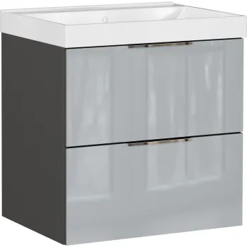 Dulap sub chiuveta gri suspendat cu aspect lucios 61x65 cm Celano - Germania 2ba6 imagine