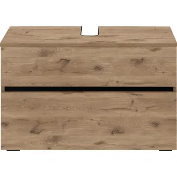 Dulap sub chiuveta in culoare naturala cu aspect de lemn de stejar 80x55 cm Wisla - Storaa f827 imagine