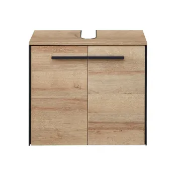 Dulap sub chiuveta in culoare naturala suspendat cu aspect de lemn de stejar 53x60 cm Quickset 395 - Pelipal dc87 imagine