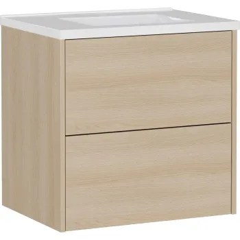Dulap sub chiuveta in culoare naturala suspendat cu aspect de lemn de stejar 61x61 cm Bodera - Germania e633 imagine