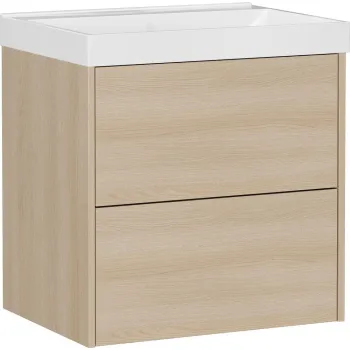 Dulap sub chiuveta in culoare naturala suspendat cu aspect de lemn de stejar 61x65 cm Bodera - Germania 6ee2 imagine