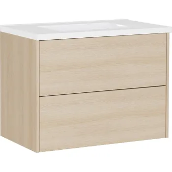 Dulap sub chiuveta in culoare naturala suspendat cu aspect de lemn de stejar 81x61 cm Bodera - Germania 039b imagine