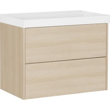 Dulap sub chiuveta in culoare naturala suspendat cu aspect de lemn de stejar 81x65 cm Bodera - Germania bdab imagine