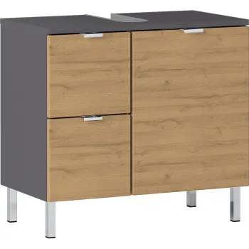Dulap sub chiuveta in decor de stejar Germania Mauresa, latime 60 cm 43f2 imagine