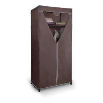 Dulap textil haine cu rafturi Domopak Living Closet, maro 23a7 imagine