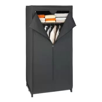 Dulap textil Wenko, 160 x 50 x 75 cm, negru e53b imagine