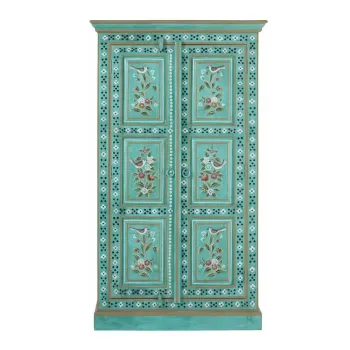 Dulap verde din lemn de mango 87x152x38 cm Prem - Storaa be9f imagine