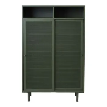 Dulap verde inchis din metal cu usa glisanta 90x140x40 cm Veep - Unique Furniture ef32 imagine